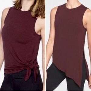 Athleta Cloudlight Tencel Modal Asymmetrical Hem Tank Side Knot